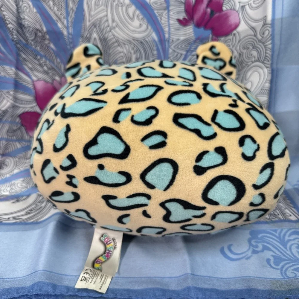 Squishmallow Stackable Emanga‎ The Teal Spotted Leopard, Soft & Adorable